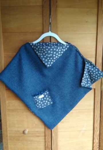 Cobalt Blue Wool Blend Cape (4–6yrs)