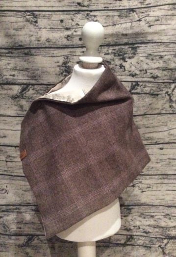 Coffee Tweed Cape with Pig lining (2-4 yrs)