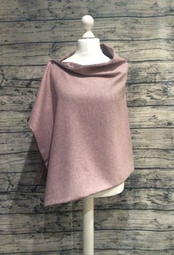 Stunning Sea Pink Tweed Cape