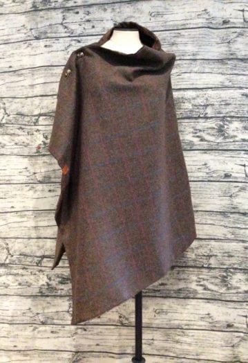 Chocolate Harrier Tweed with Paisley Lining (Extra Long)