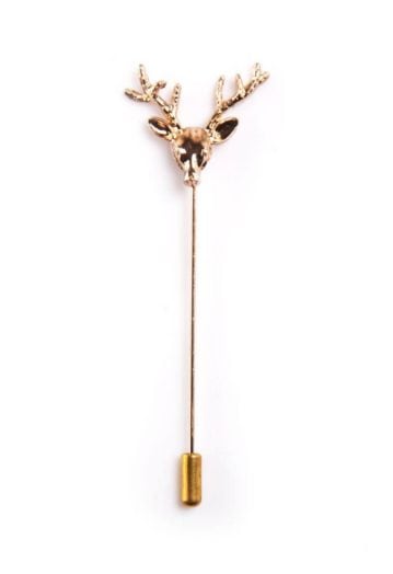 Stag Pin Gold