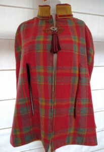 Crimson red cape with honey lining