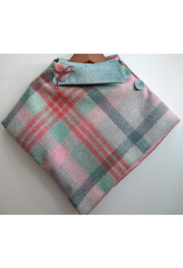 Pink, Orange & Mint Mini Tweed Cape (1–2yrs)