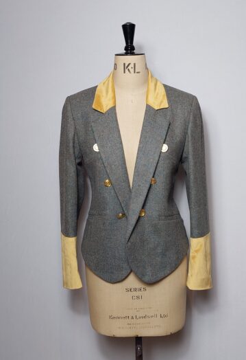 Harrogate Fitted Blazer – Dusky Turquoise & Ochre